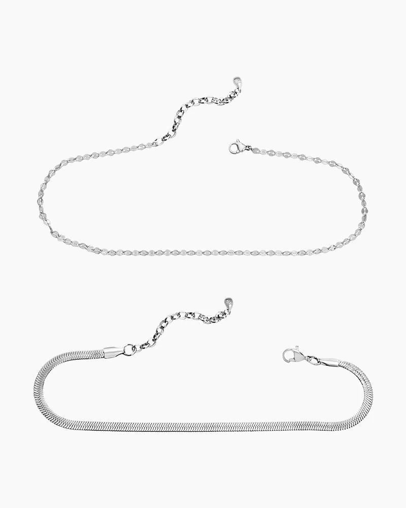 Mirror & Snake Chain Anklet