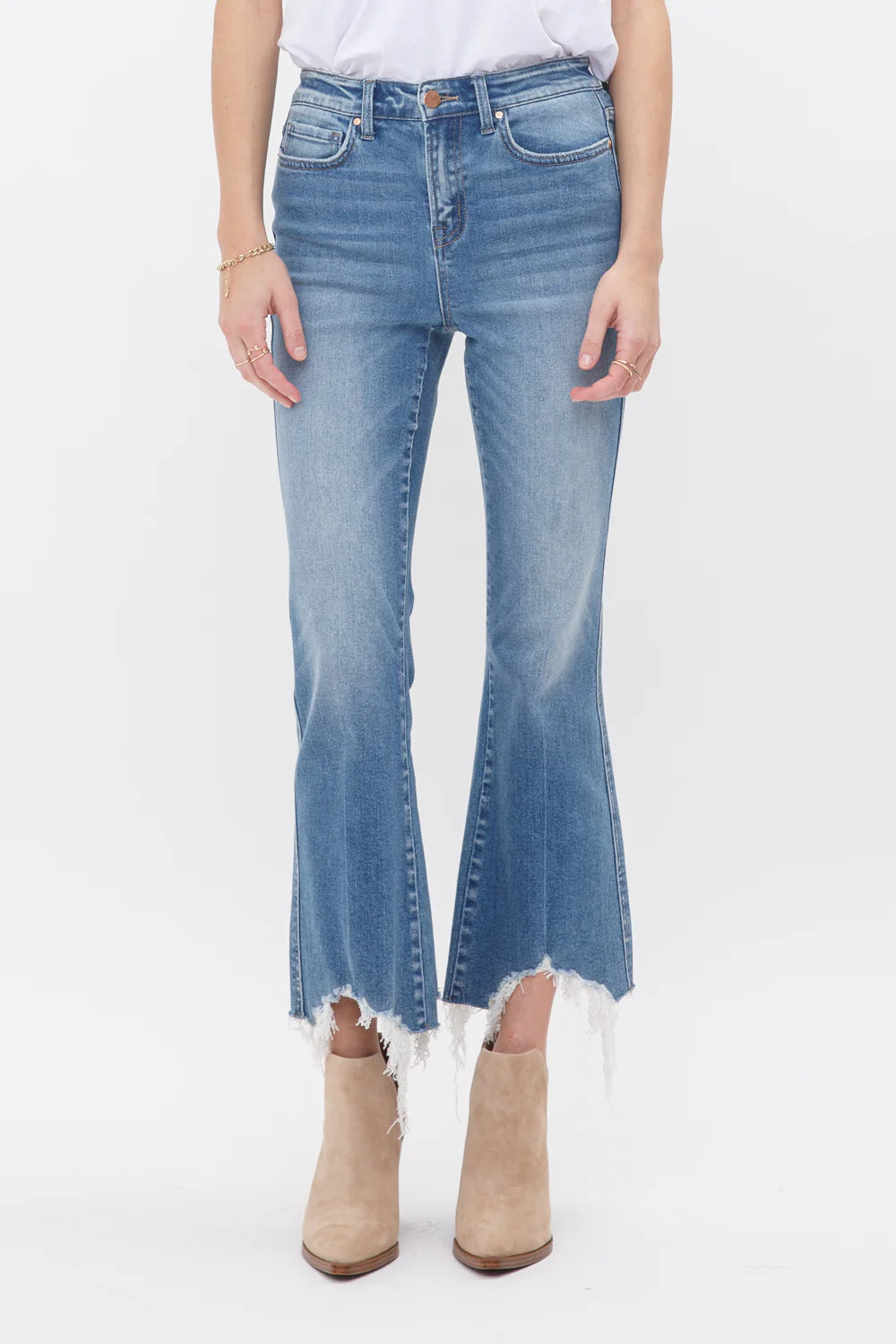 Casey High Rise Crop Flare Denim