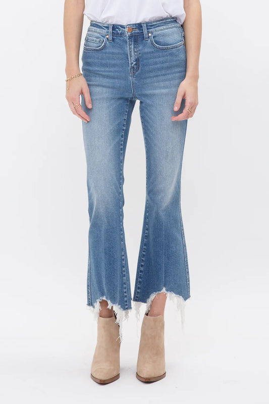 Casey High Rise Crop Flare Denim