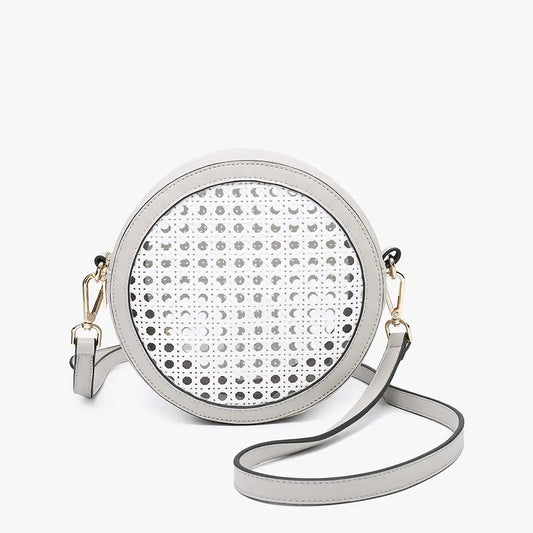 Rattan Circular Crossbody