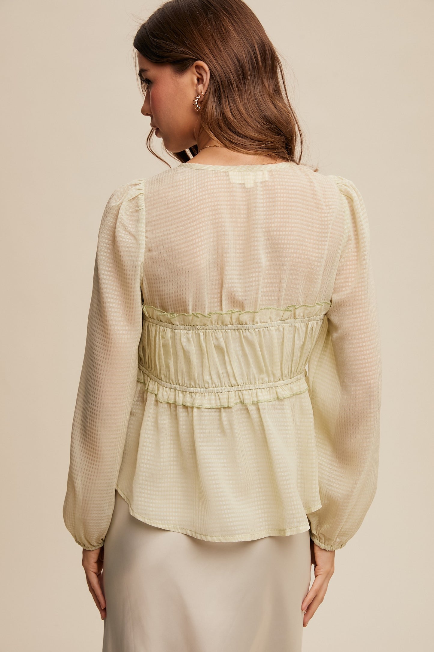 Bristol Sheer Tie Front Top
