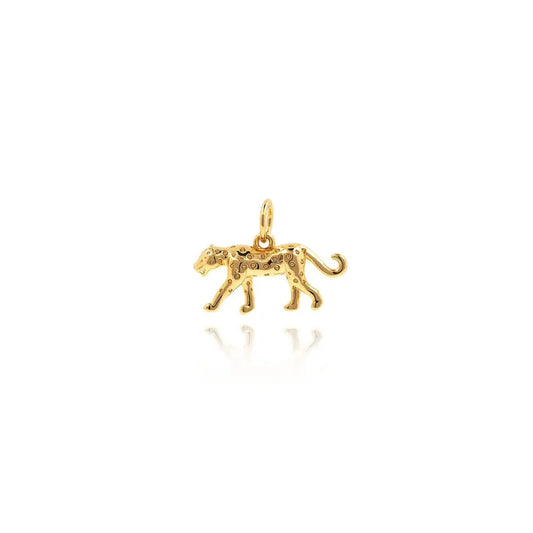 14k Gold Fierce Cheetah Charm