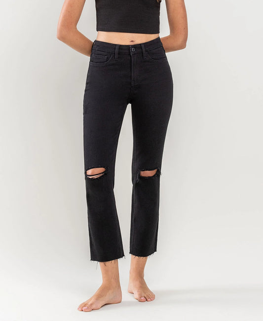 Twyla High Rise Crop Slim Straight Denim