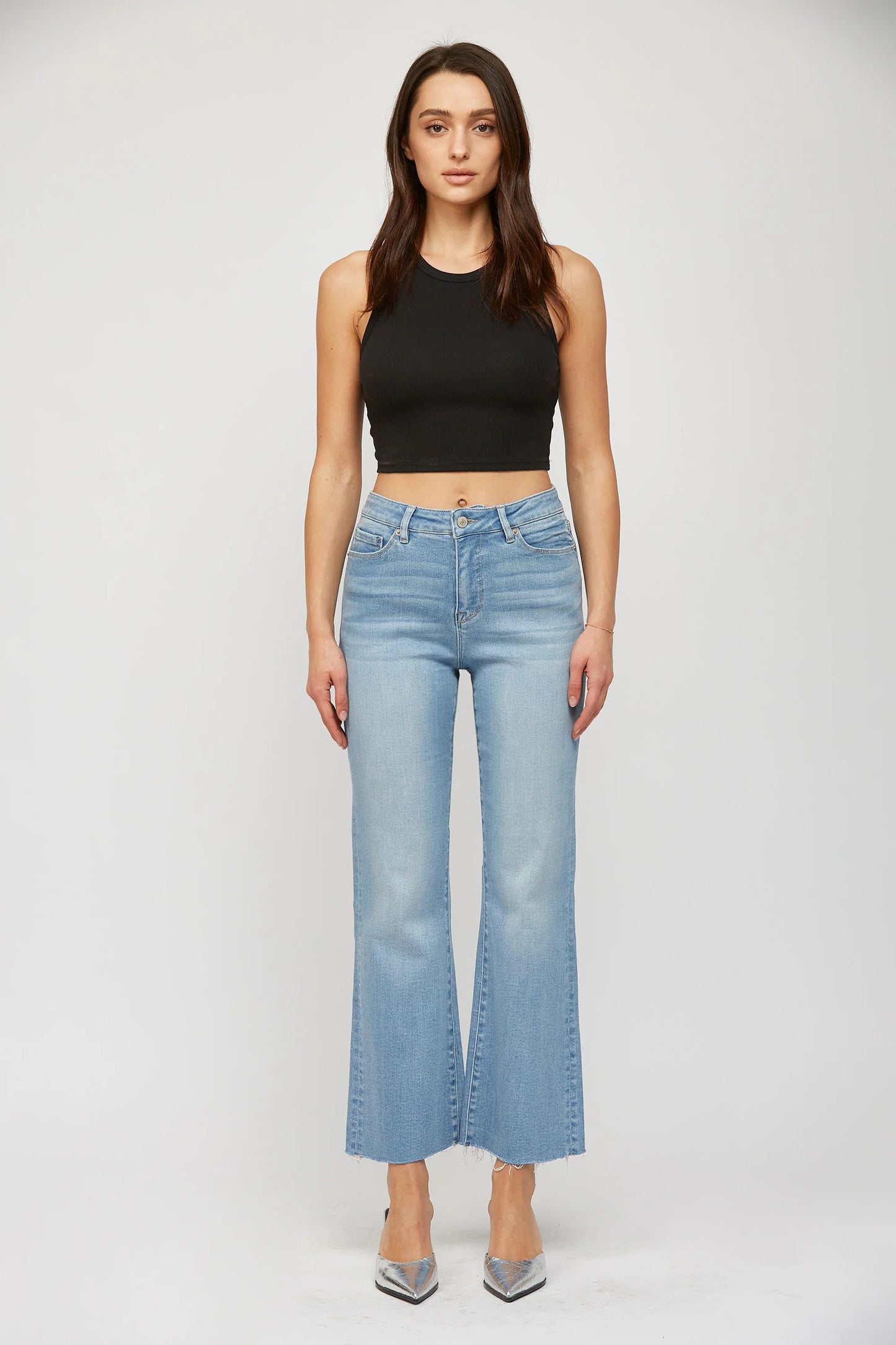 Laurel High Rise Super Soft Cropped Flare Denim