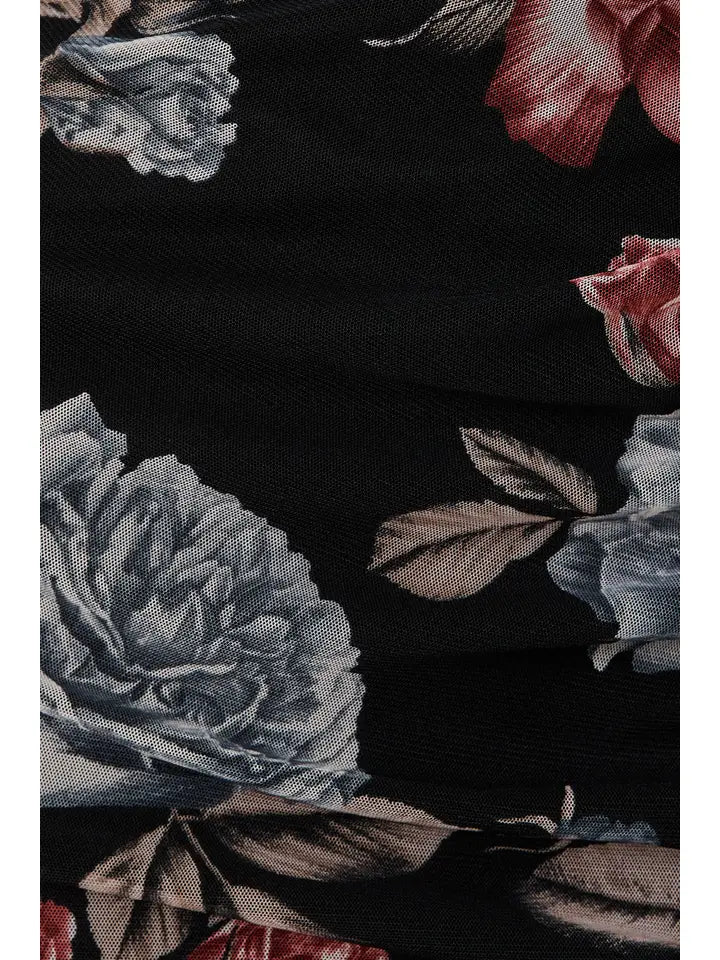 Natalia Floral Body Con Maxi Dress