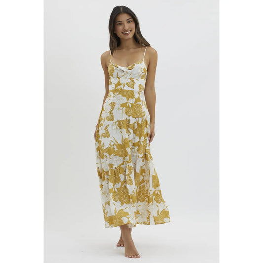 Lux Floral Midi Dress