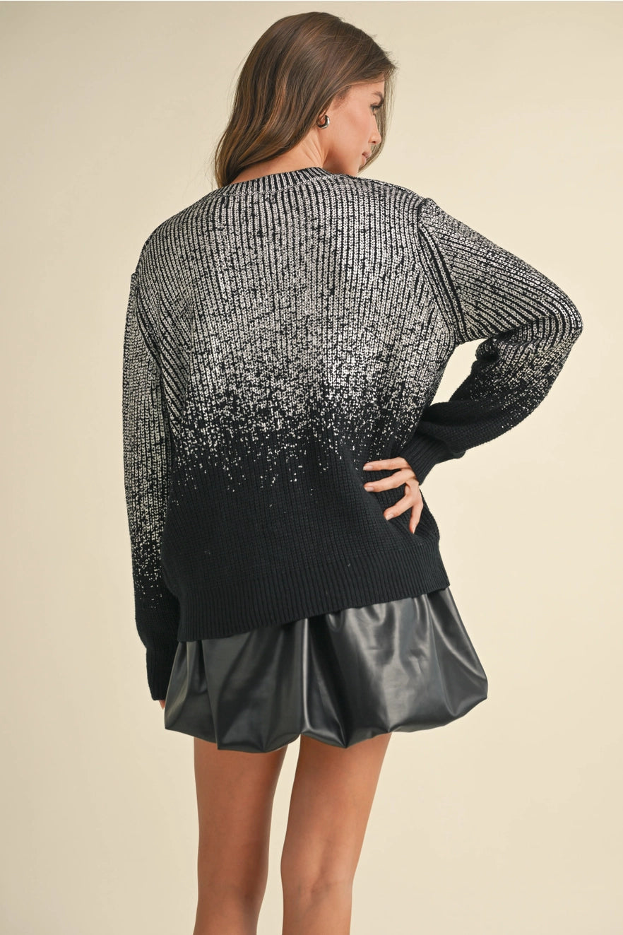 Gia Foil Ombre Sweater