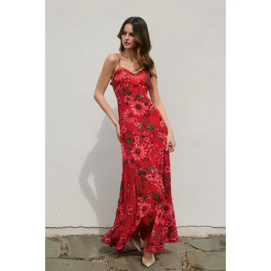 Mariam Ruffle Flared Maxi Dress