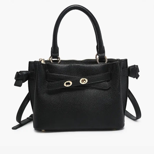 Dual Compartment Satchel w/ Twist-Lock Strap