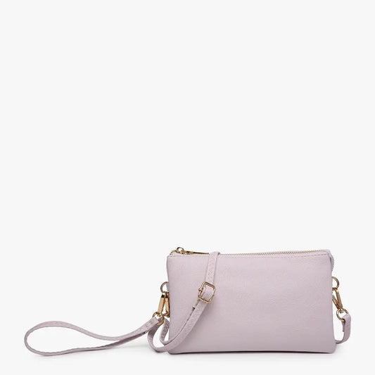 Vegan Leather Compartment Crossbody/Wristlet