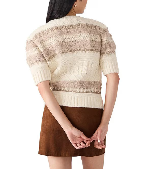 Tibi Short Sleeve Cardigan
