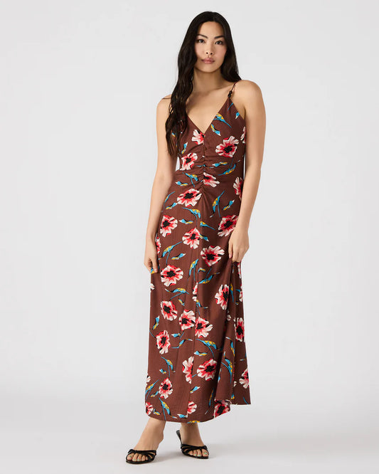 Paula Woven Floral Maxi Dress