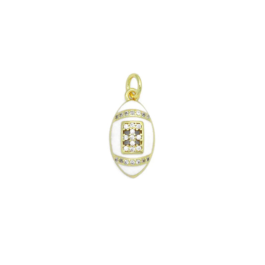 18k Gold Football Charm