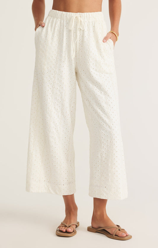 Baylor Eyelet Lace Pull On Leg Pant