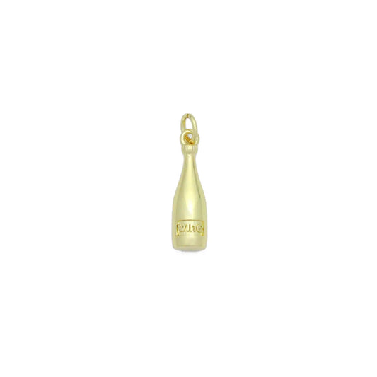 18k Wine Bottle Charm