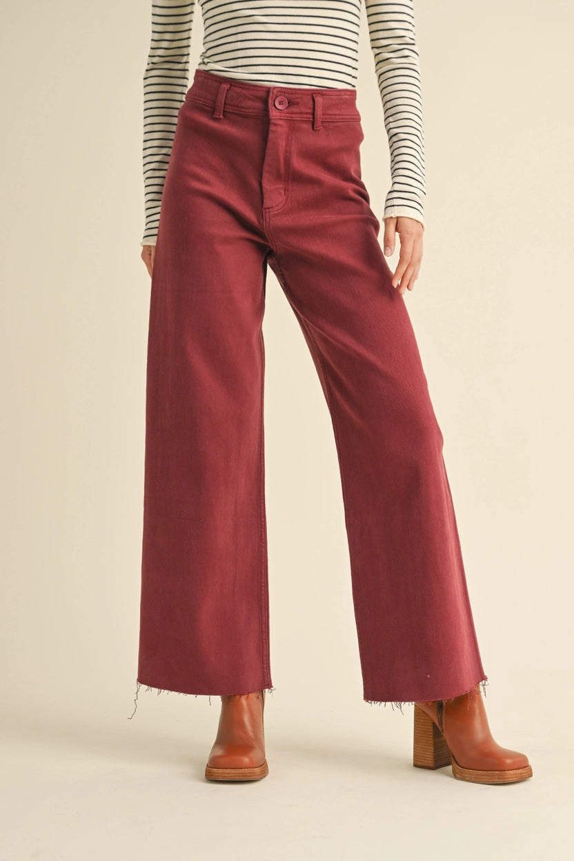 Bronx Wide Leg Colored Denim