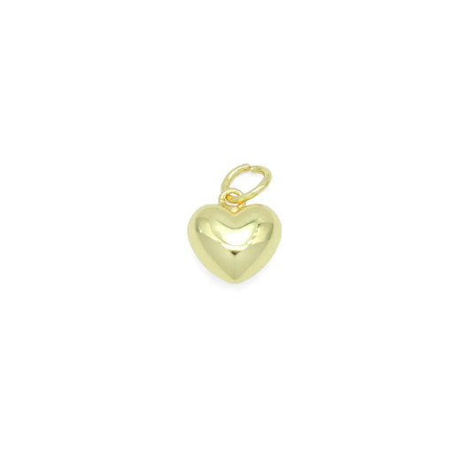 18k Puffy Heart Charm