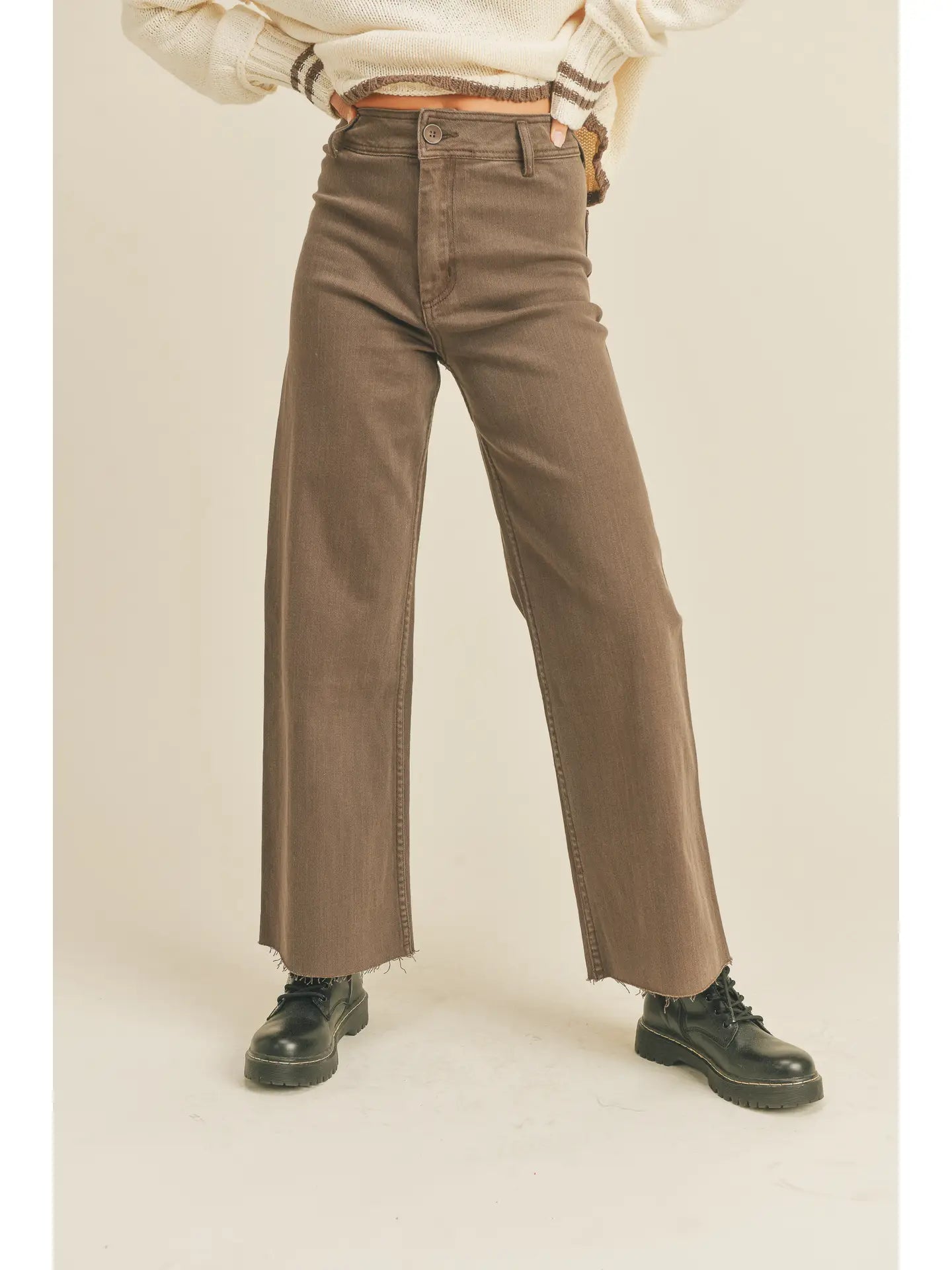 Bronx Wide Leg Colored Denim