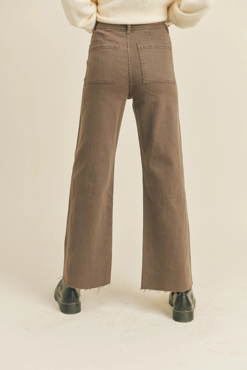Bronx Wide Leg Colored Denim