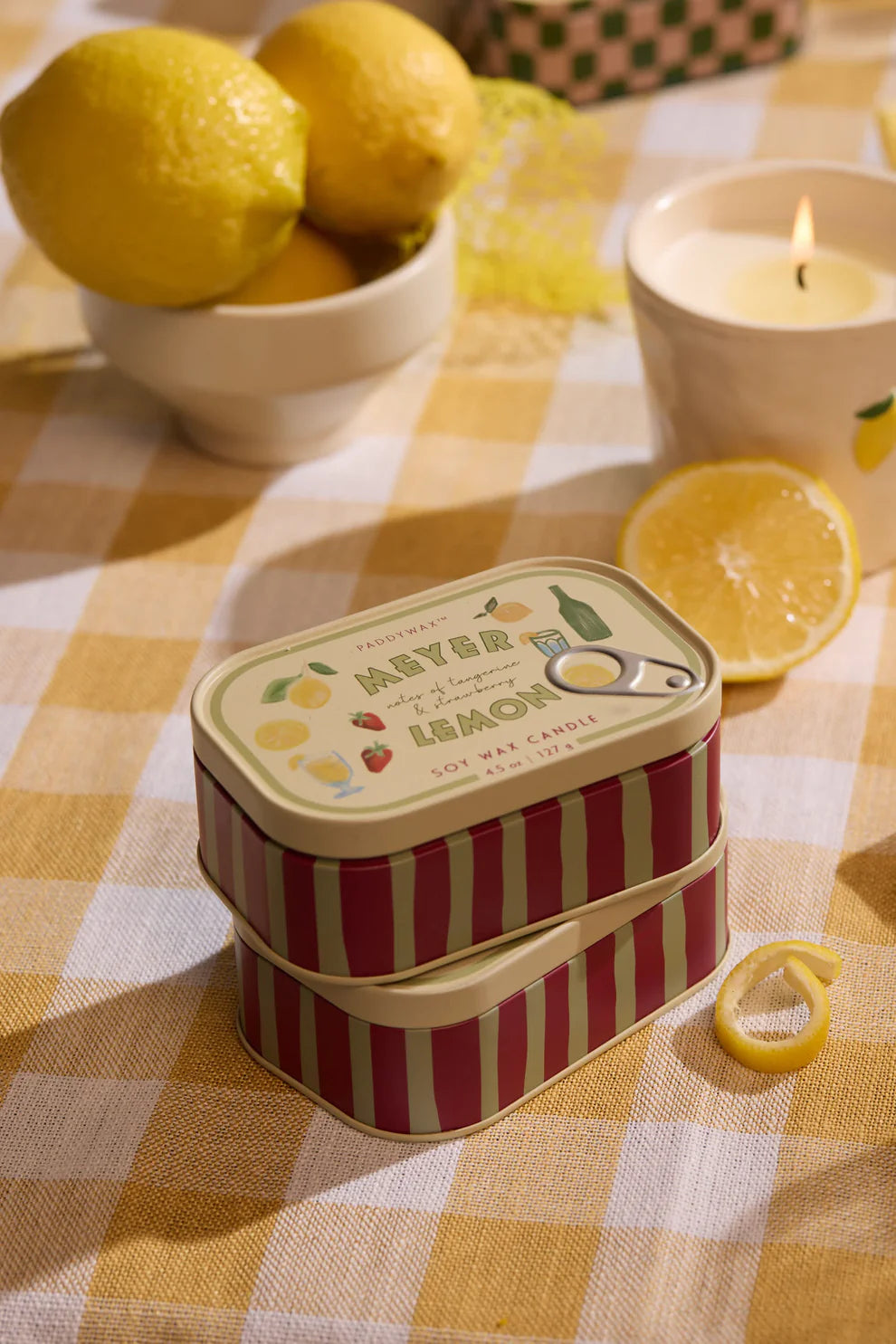 Bistro Illustrated Tin Candle