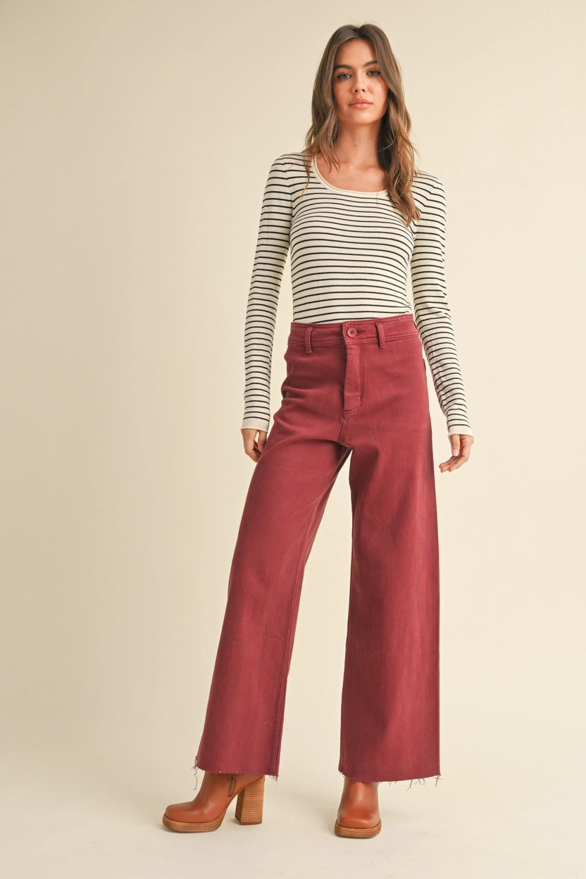 Bronx Wide Leg Colored Denim