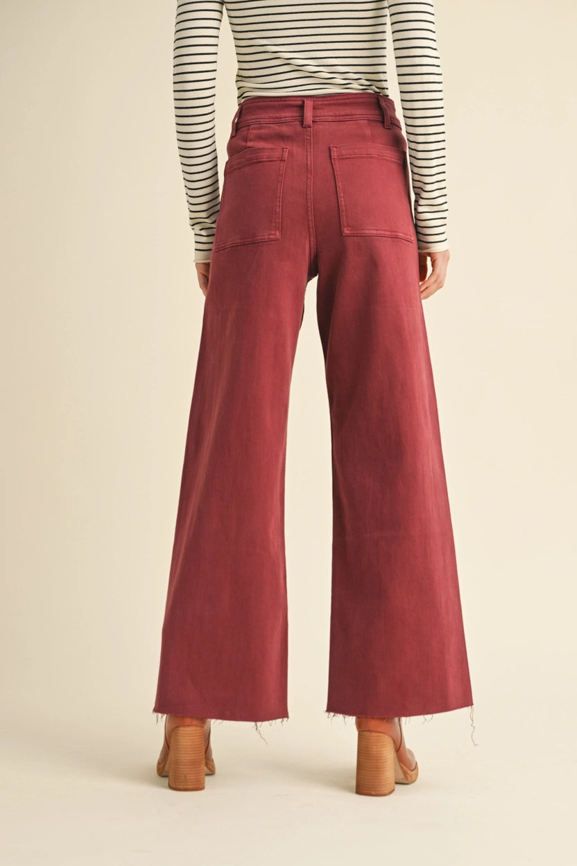 Bronx Wide Leg Colored Denim