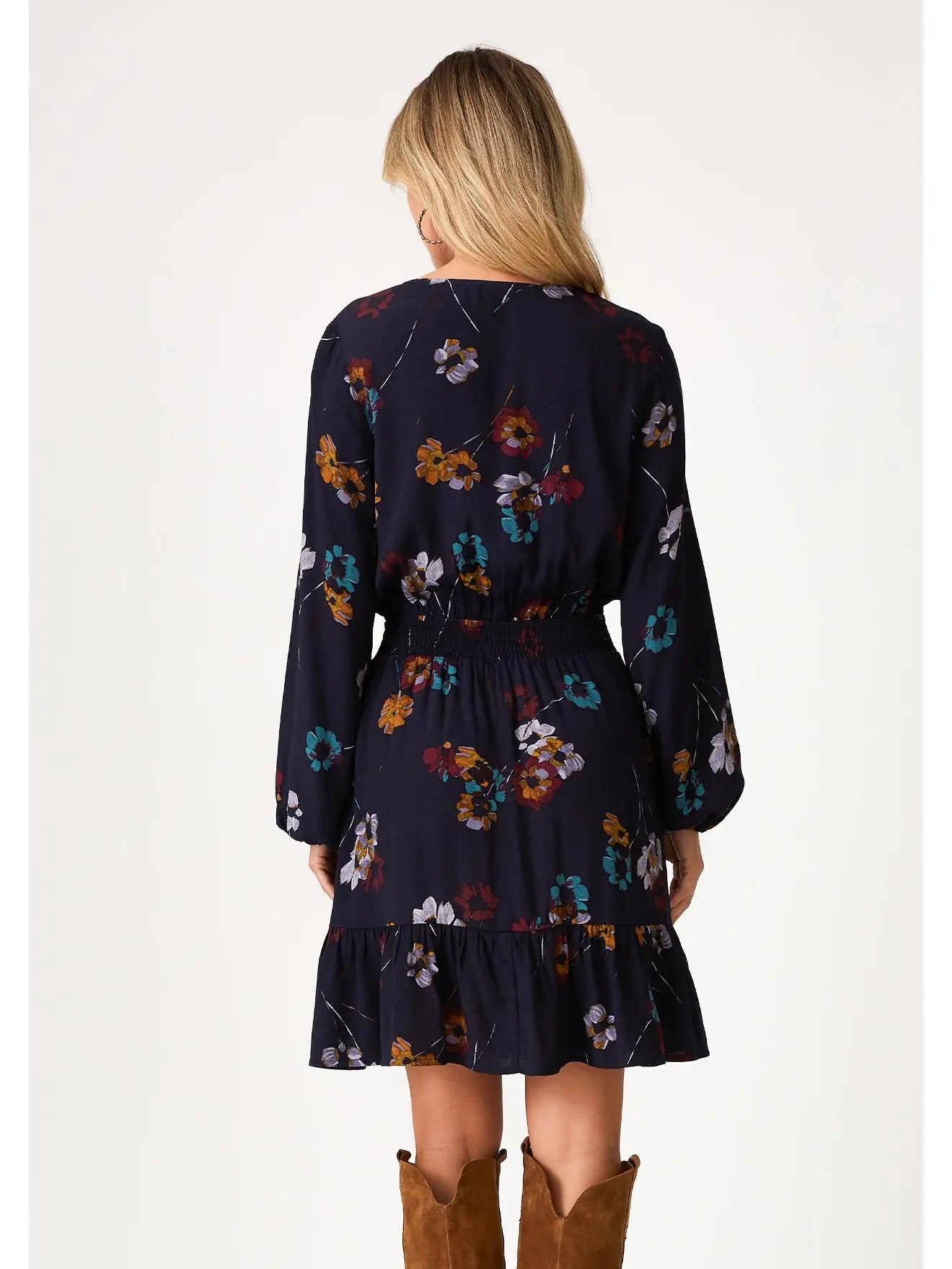 Arden LS Floral Woven Mini Dress