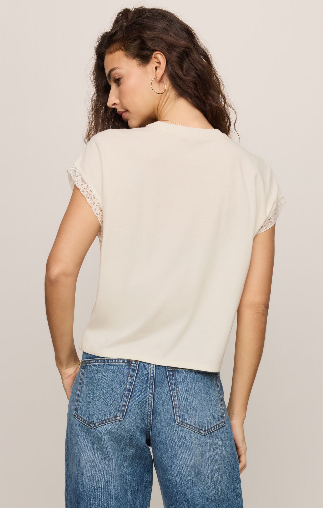 Marika Lace Trim Muscle Tee