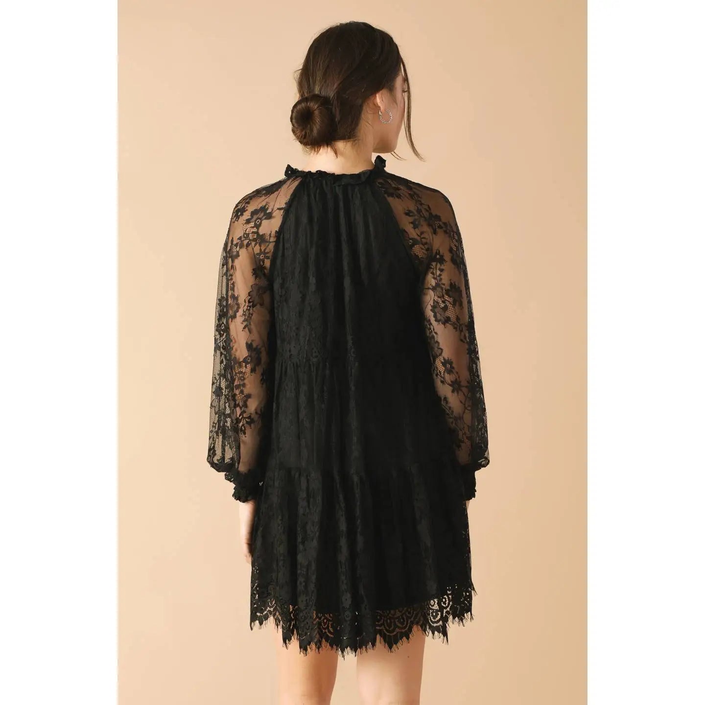 Valeria Woven Lace Mini Dress