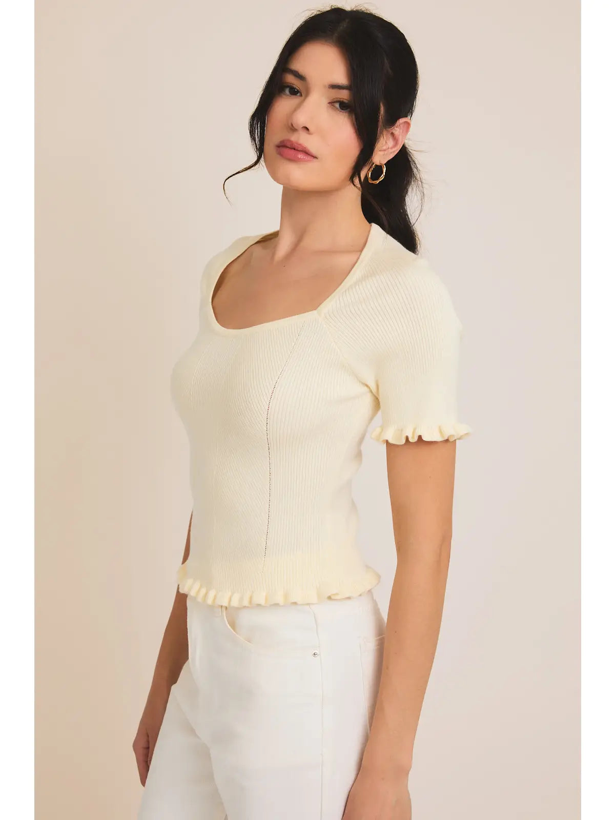 Laney Ribbed Knit Top