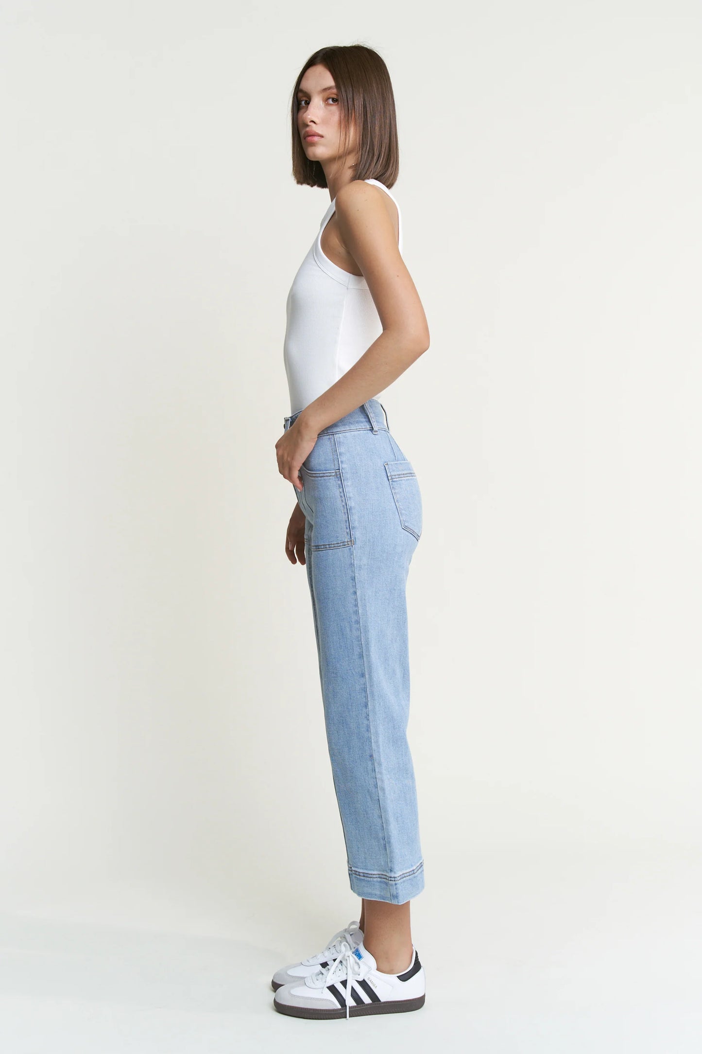 Whitley Super High Rise Wide Crop Denim