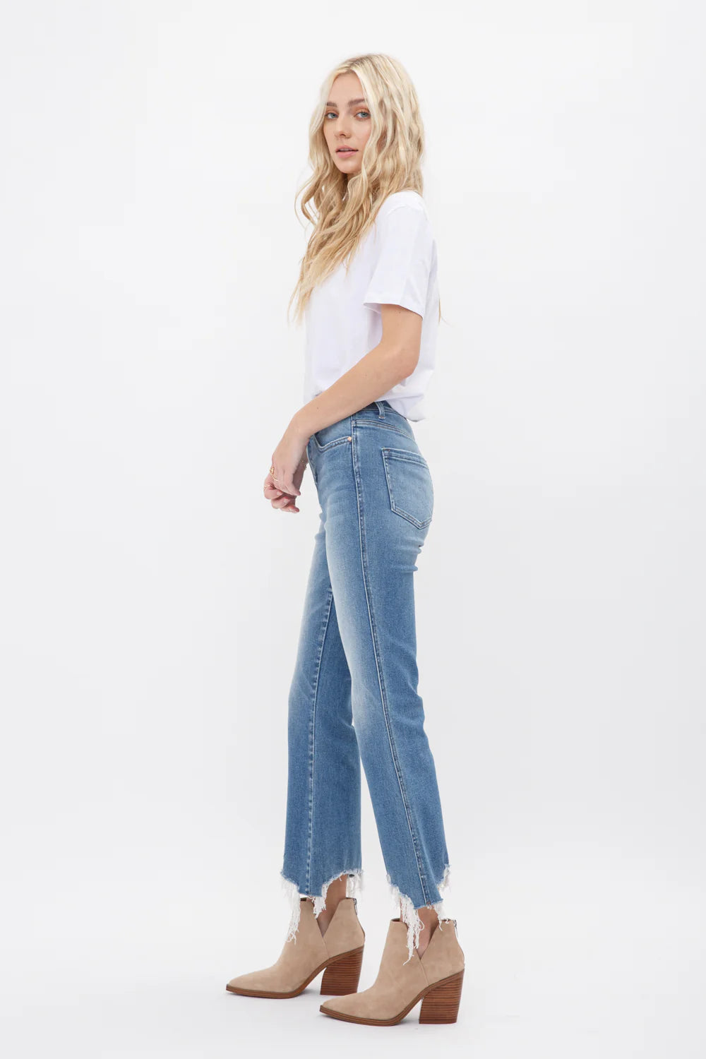 Casey High Rise Crop Flare Denim