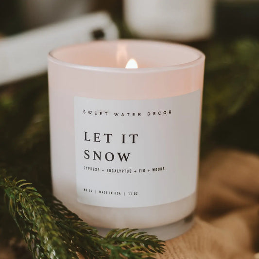 Let It Snow Candle