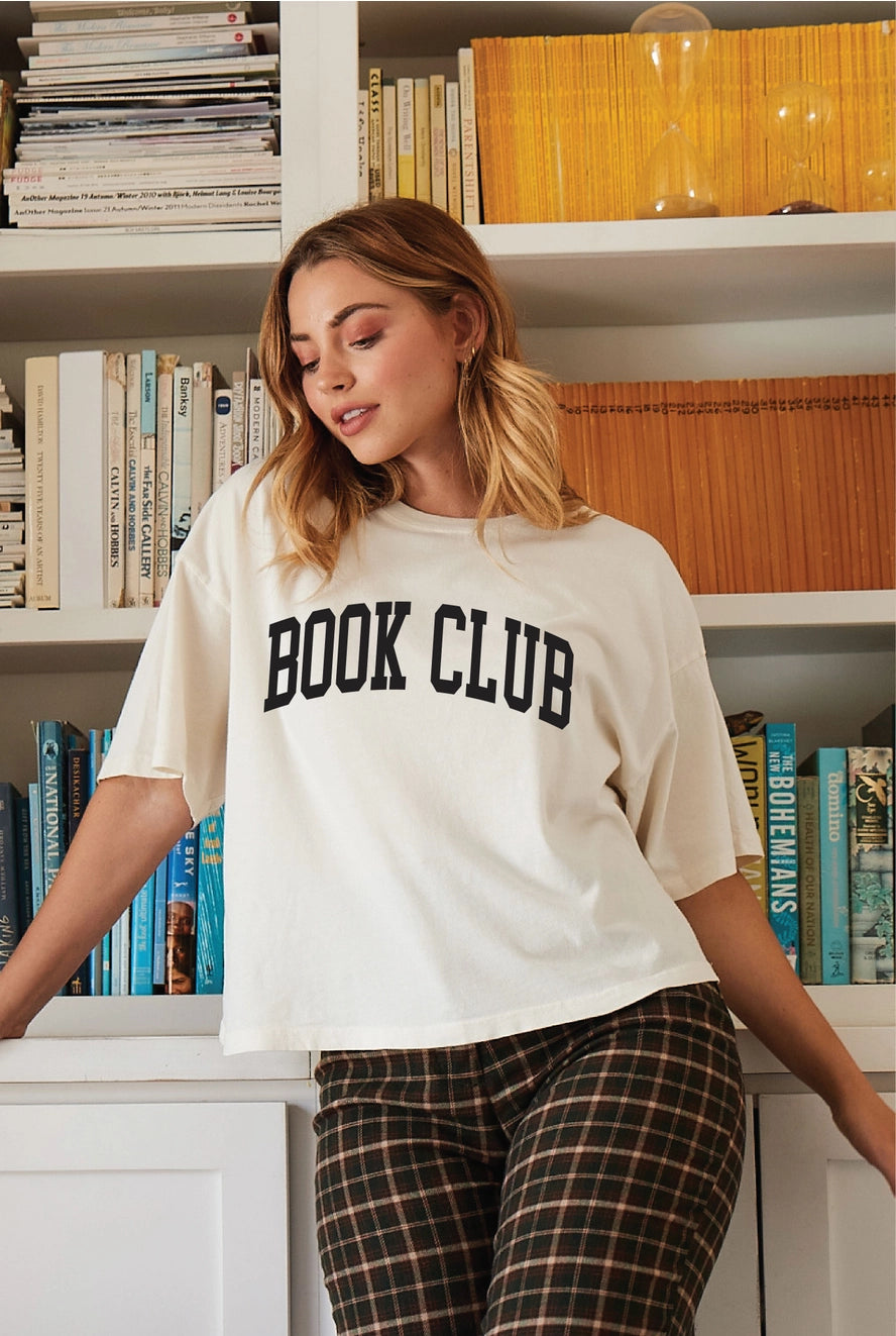 Book Club Cropped Graphic Tee