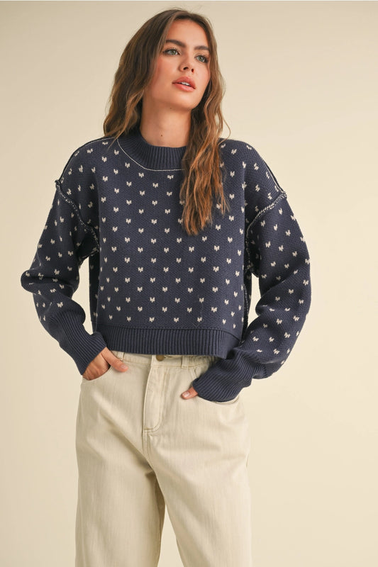 Sydney Patterned Crop Sweater