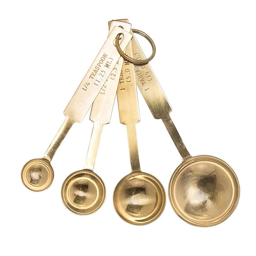 Gold Finish Stainless Steel Measuring Spoons