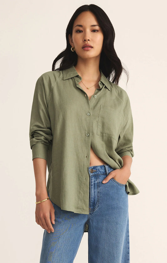 Angela Button Up Linen Top