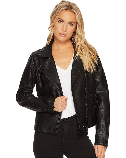 Aubrey Faux Leather Moto Jacket