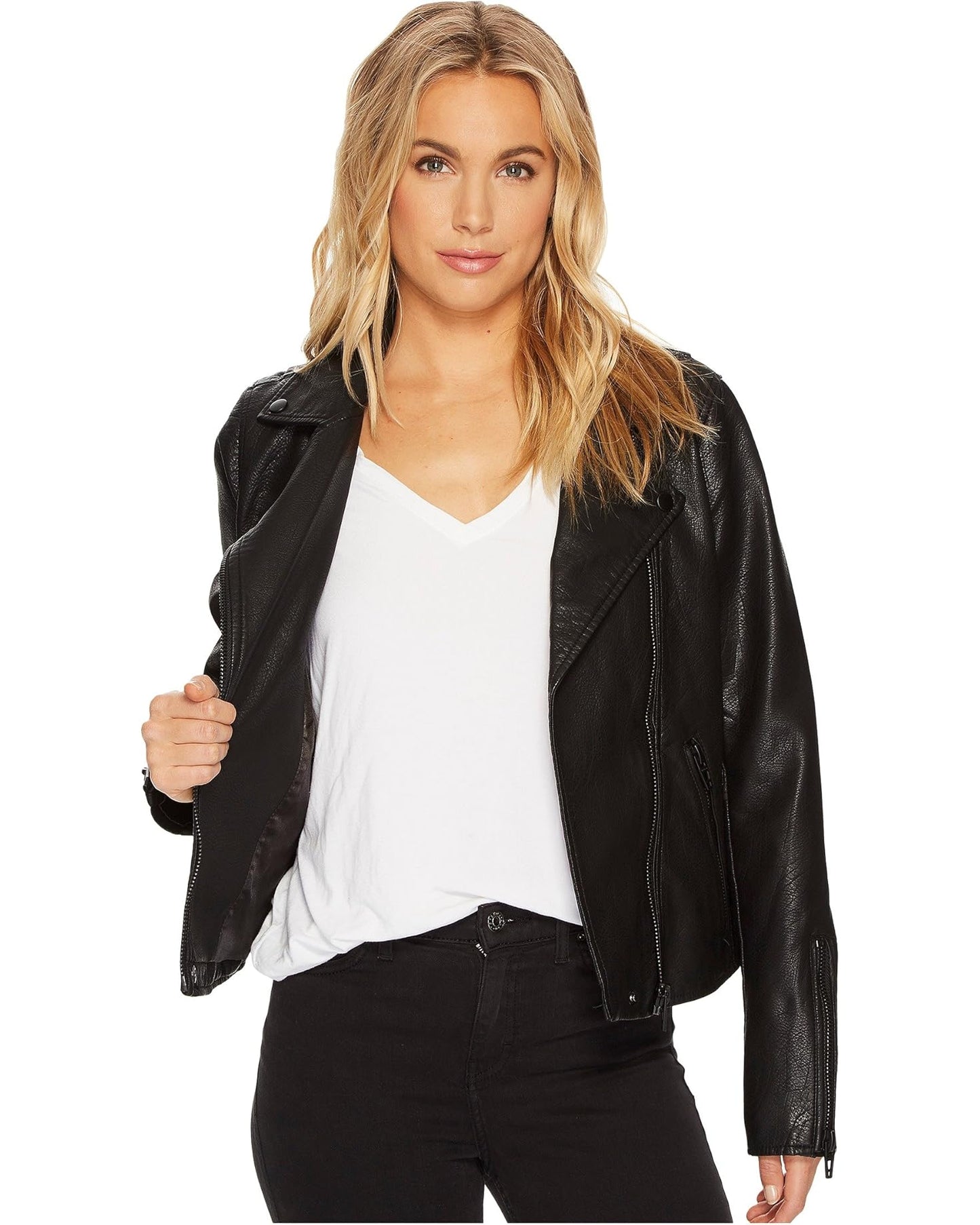 Aubrey Faux Leather Moto Jacket