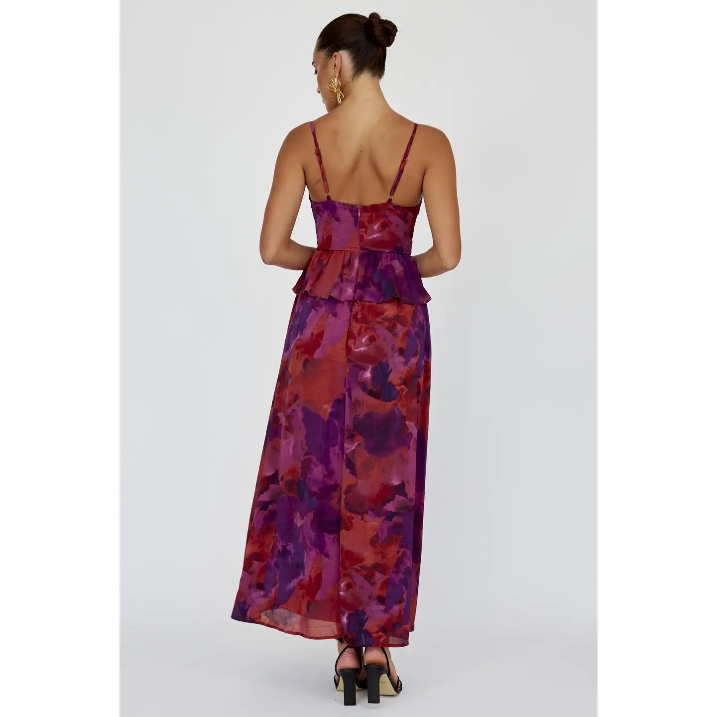 Cara Peplum Maxi Dress