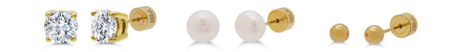 Bayside Basics 3 Pack Stud Earring Set