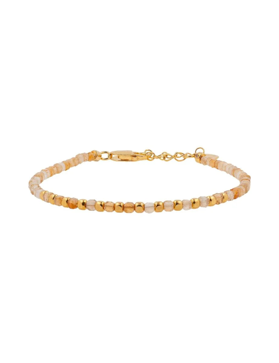 Faceted Beaded Stone Bracelet