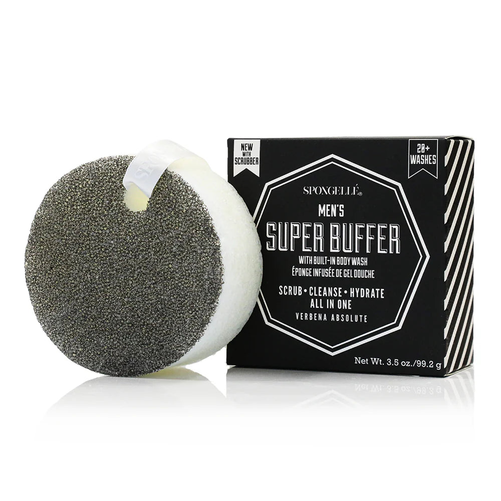 Mens Body Wash Infused Buffer Sponge