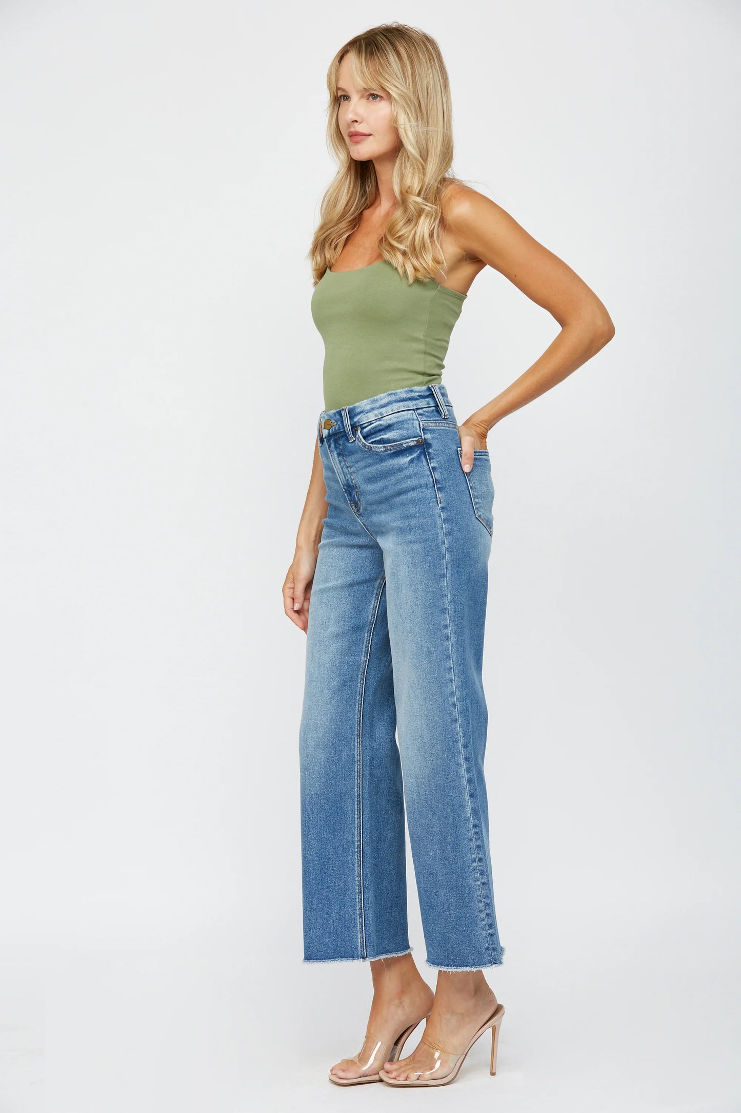 Lia Super High Rise Wide Leg Denim