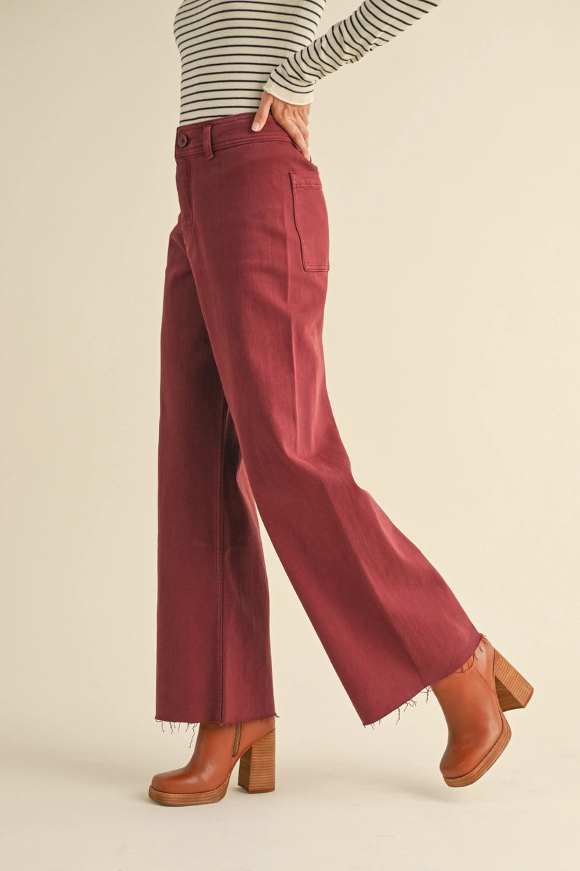 Bronx Wide Leg Colored Denim