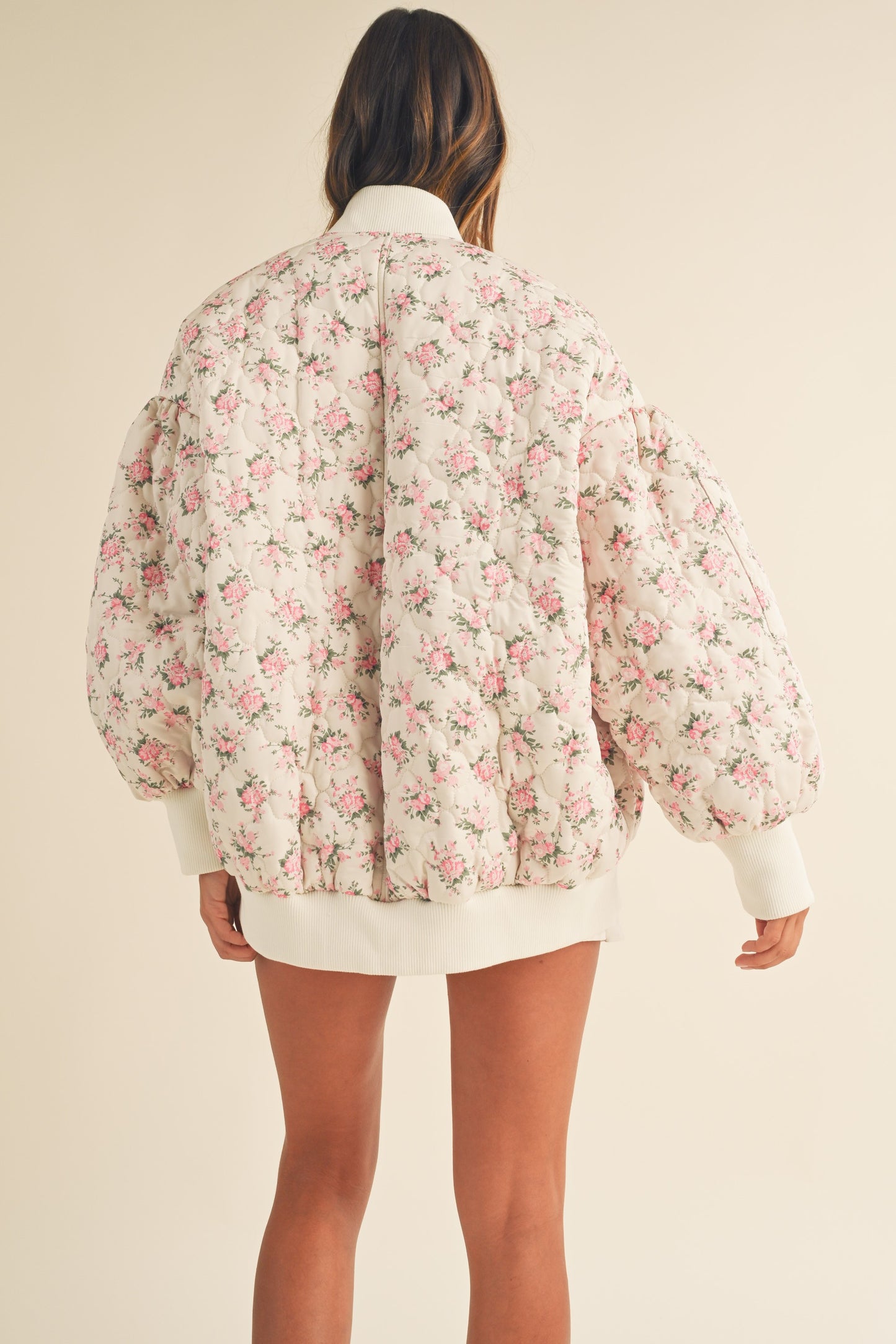 Valentina Quilted Oversized Bomber Jacket