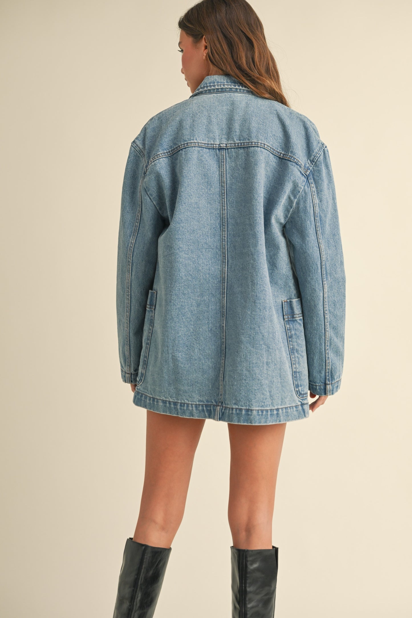 Emery Oversized Denim Blazer