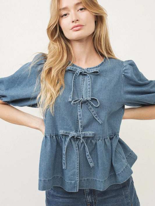 Amelia Denim Top