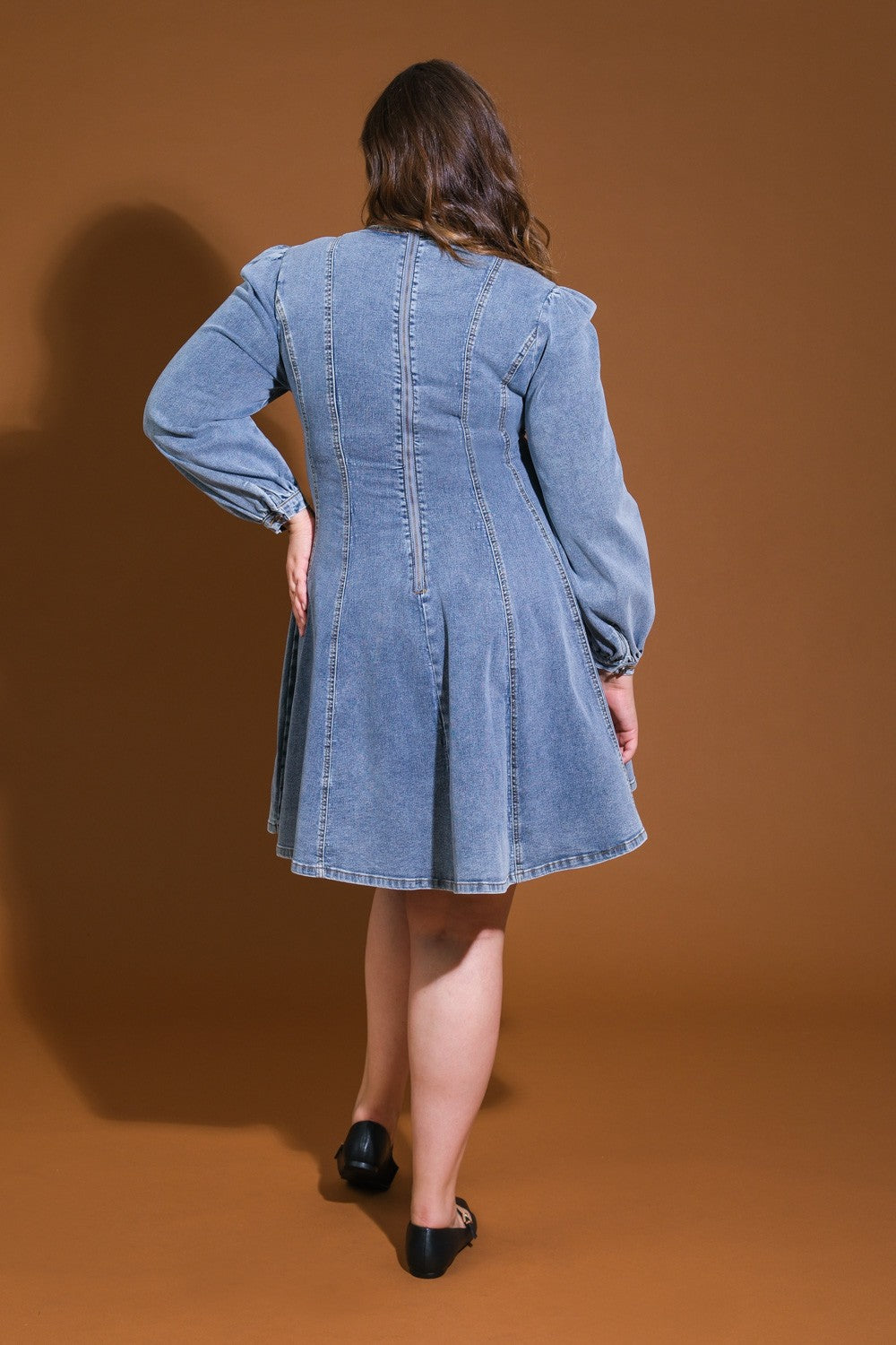 Lainey Denim Dress - Plus