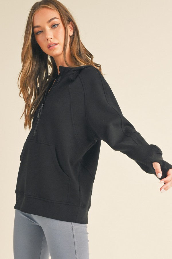 Amy Ultra Comfy Quarter Zip Hoodie